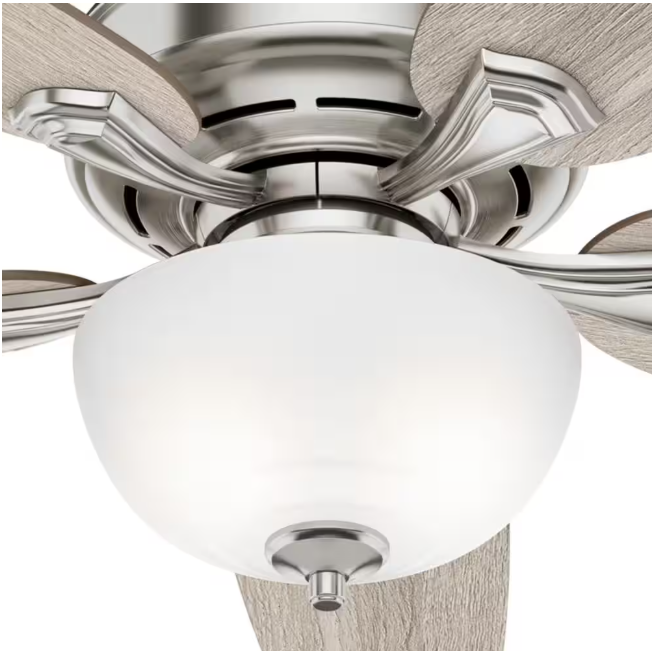 Hunter Channing 54 in. Hunter Express Indoor Brushed Nickel Ceiling Fan with Remote and Light Kit Included