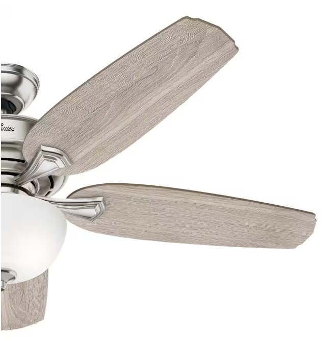 Hunter Channing 54 in. Hunter Express Indoor Brushed Nickel Ceiling Fan with Remote and Light Kit Included