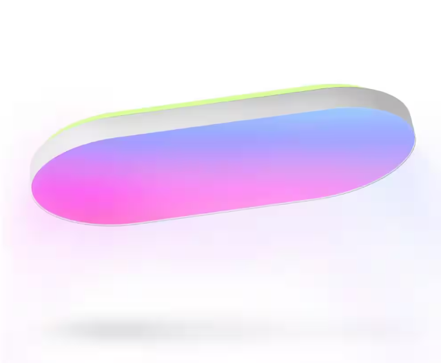 LIFX 26 in. Oval Capsule Smart White Multi-Color WiFi Selectable LED Flush Mount Ceiling Light Works Alexa/Hey Google/HomeKit