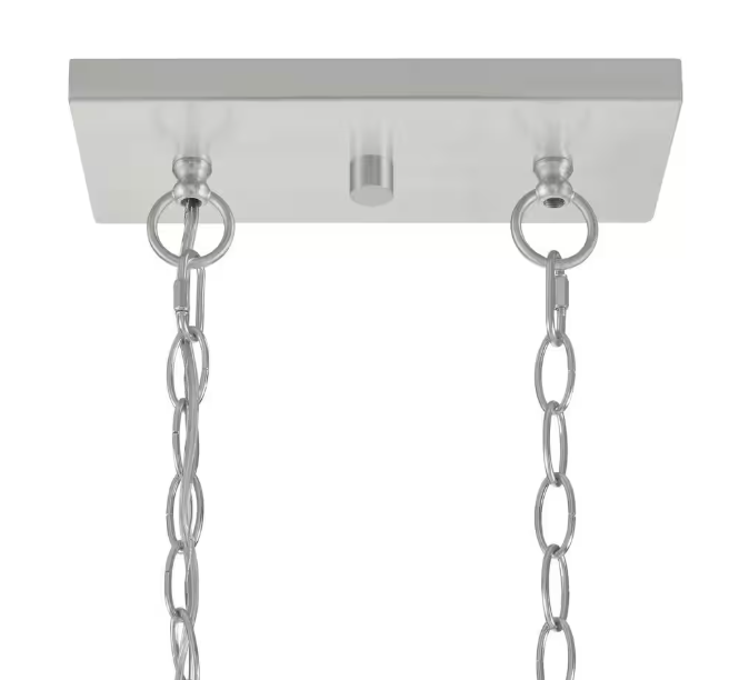 Home Decorators Collection Crestview 34 in. 5-Light Brushed Nickel Transitional Linear Chandelier