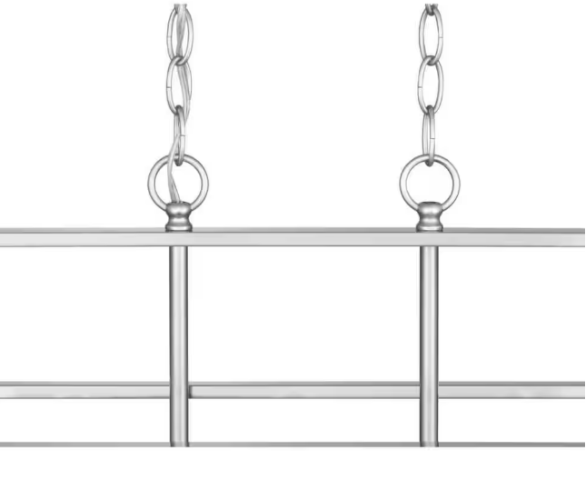Home Decorators Collection Crestview 34 in. 5-Light Brushed Nickel Transitional Linear Chandelier