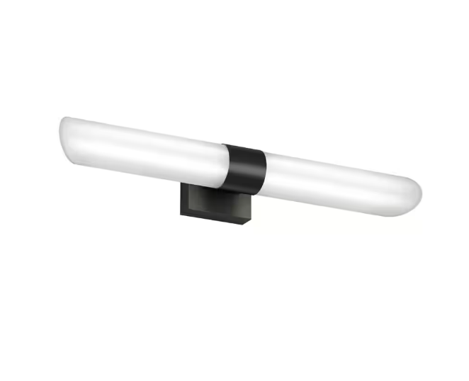Artika Wilton 27 in. 1 Light Black Modern Integrated LED 5 CCT Vanity Light Bar for Bathroom