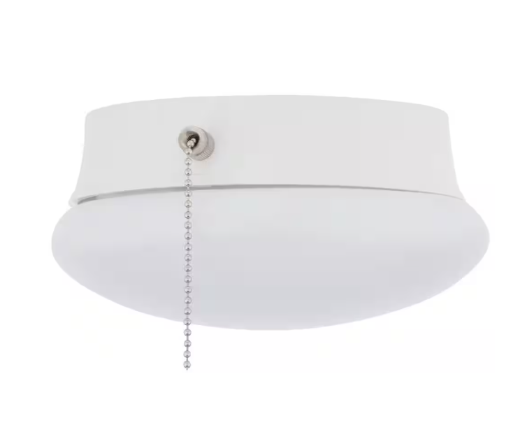 Commercial Electric Spin Light 7 in. Closet Light with Pull Chain LED Flush Mount Ceiling Light 830 Lumens 4000K Bright White Basement Light