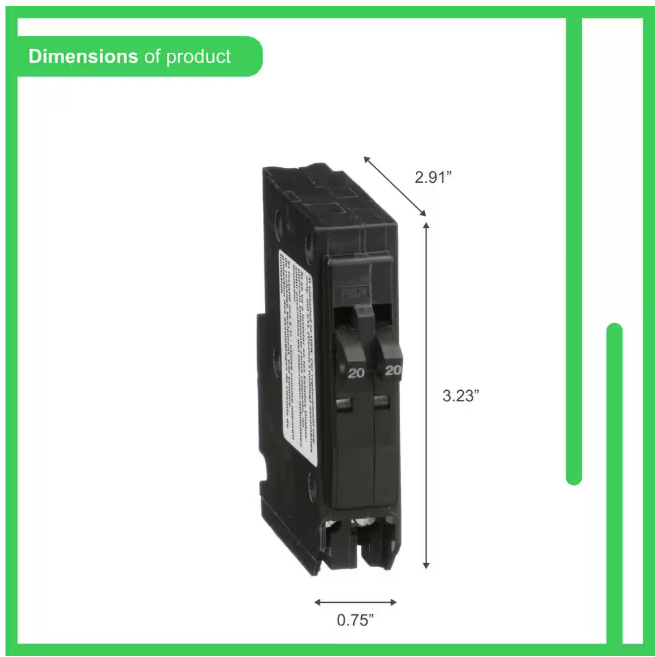 Square D QO 2-15 Amp Single-Pole Tandem Circuit Breaker