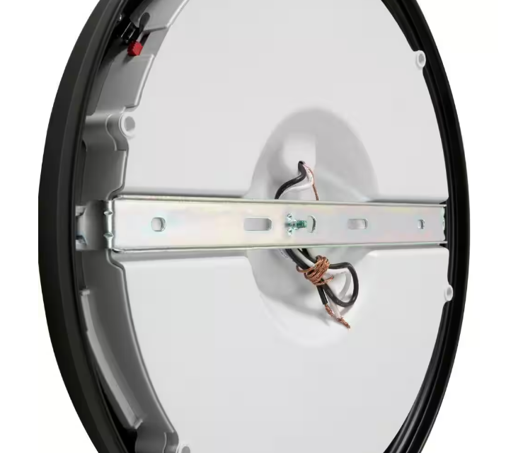 Commercial Electric 13 in. Matte Black Selectable LED Flush Mount