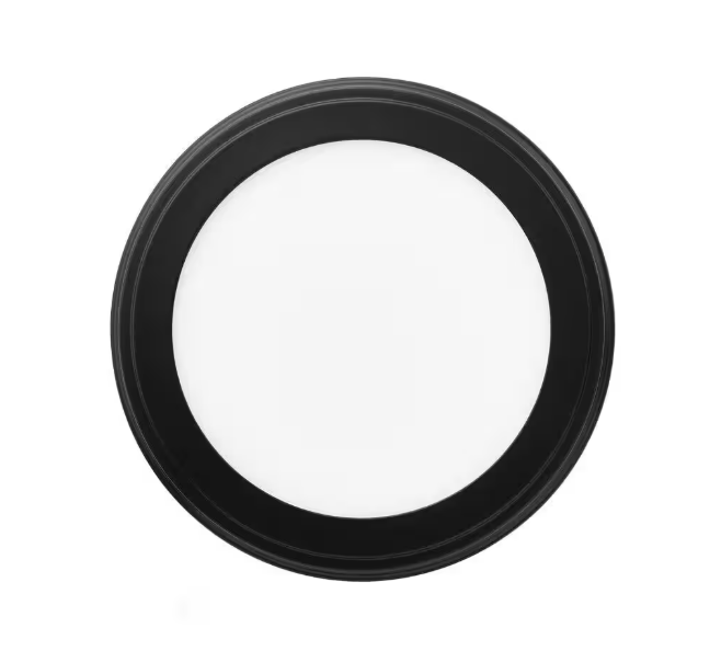 Commercial Electric 13 in. Matte Black Selectable LED Flush Mount