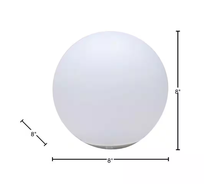 Hampton Bay 8 in. Color Changing LED Glow Ball Lamp