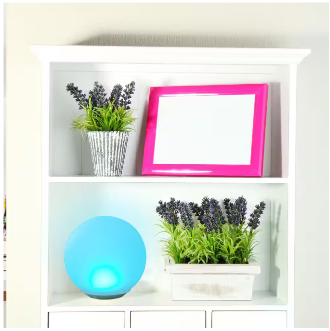 Hampton Bay 8 in. Color Changing LED Glow Ball Lamp