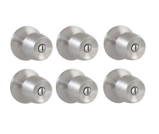Defiant Brandywine Stainless Steel Bed/Bath Door Knob (6-Pack)
