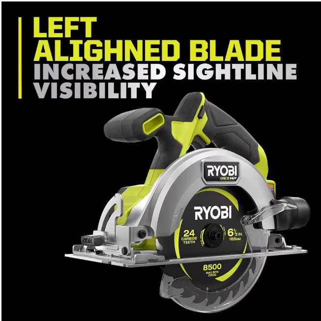 RYOBI ONE+ HP 18V Brushless Cordless Compact 6-1/2 in. Circular Saw (Tool Only)