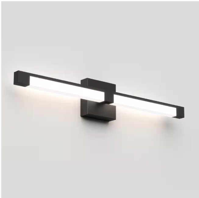 Artika Tivoli 27 in. 1-Light Matte Black Modern Integrated LED Vanity Light Bar for Bathroom