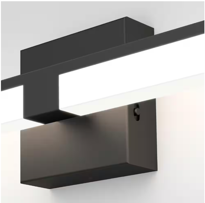 Artika Tivoli 27 in. 1-Light Matte Black Modern Integrated LED Vanity Light Bar for Bathroom