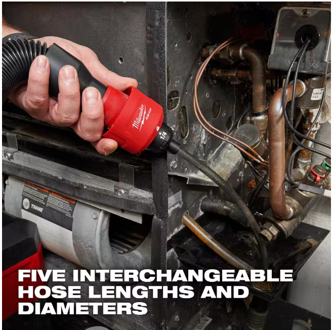 Milwaukee AIR-TIP 1-1/4 in. - 2-1/2 in. Long Reach Flexible Hose Set Wet/Dry Shop Vacuum Attachment (5-Piece)