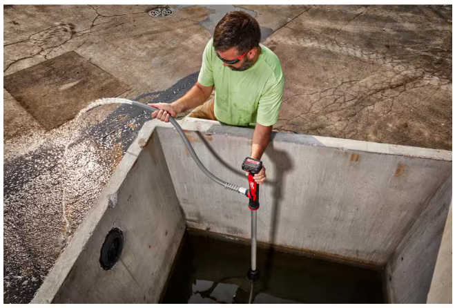 Milwaukee M12 12-Volt Lithium-Ion Cordless 9 GPM 0 hp. Submersible Stick Water Transfer Pump (Tool Only)