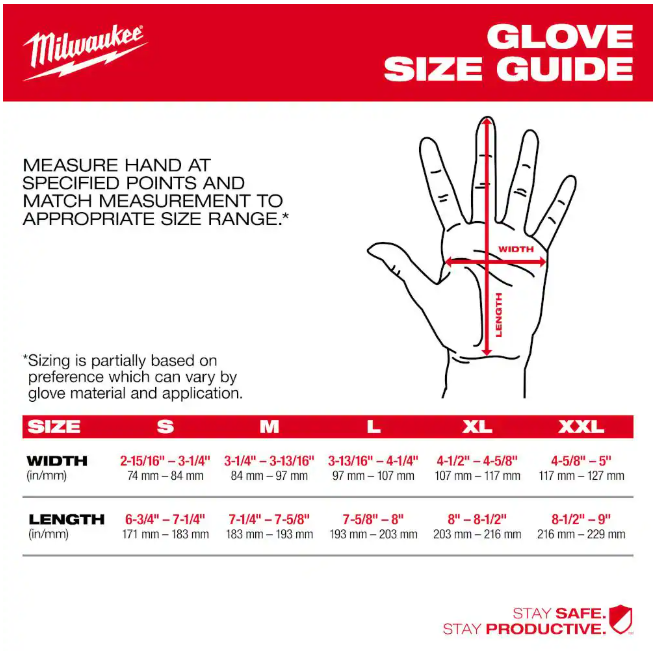 Milwaukee Large Level 3 Cut Resistant Goatskin Leather Impact Gloves