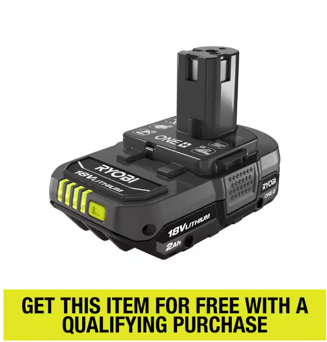 RYOBI ONE+ 18V 2.0 Ah Lithium-Ion Battery