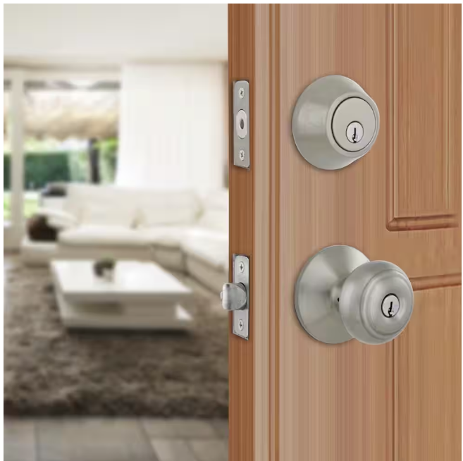 Defiant Hartford Satin Nickel Single Cylinder Keyed Entry Project Pack