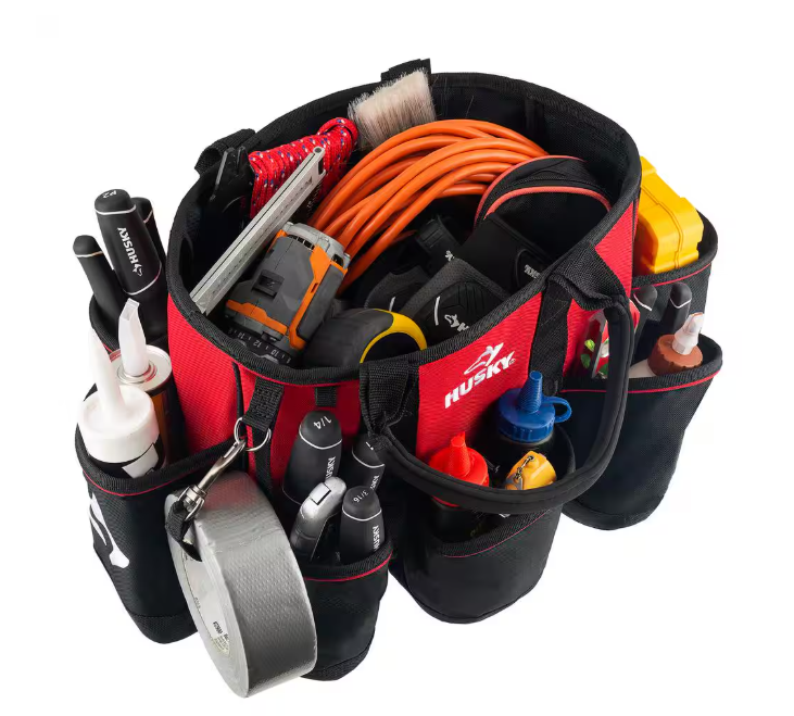 Husky 14 in. 15 Pocket Open Top Supply Tool Bag