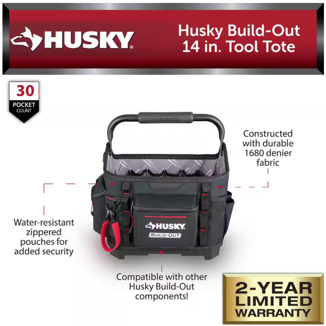 Husky Build-Out 14 in. Tool Tote