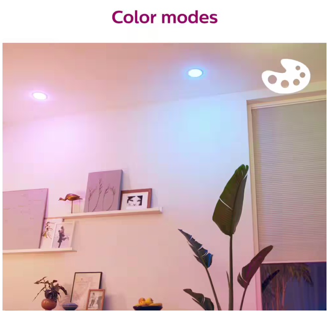 Philips 5 in. /6 in. Integrated LED Color Changing 85-Watt Equivalent Dimmable Smart Wi-Fi Wiz Recessed Light Kit (1-Pack)
