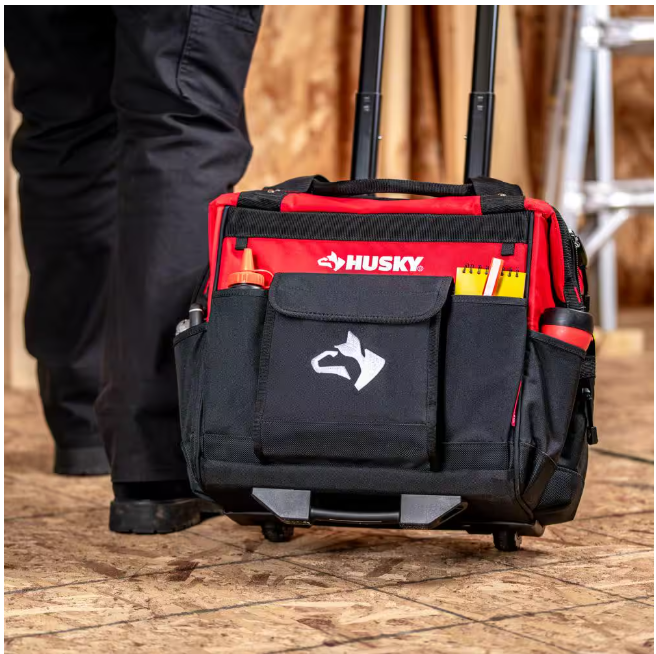 Husky 14 in. 13 Pocket Rolling Tool Bag