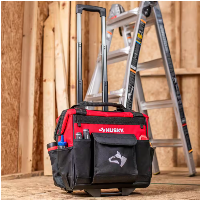 Husky 14 in. 13 Pocket Rolling Tool Bag