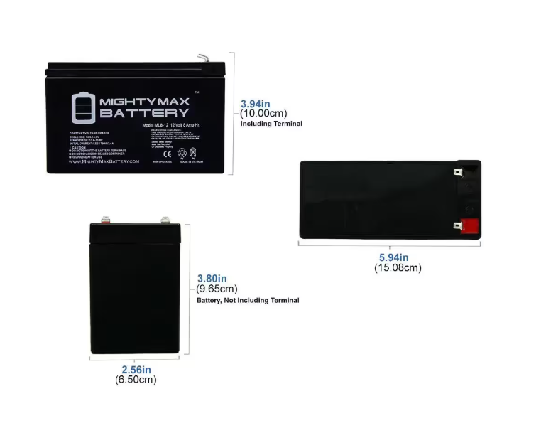 MIGHTY MAX BATTERY 12-Volt 8 Ah Sealed Lead Acid (SLA) Rechargeable Battery