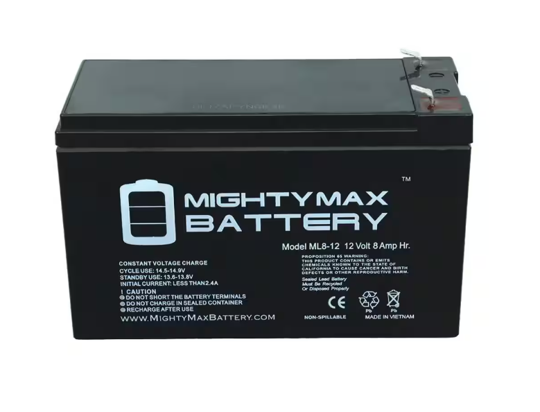 MIGHTY MAX BATTERY 12-Volt 8 Ah Sealed Lead Acid (SLA) Rechargeable Battery