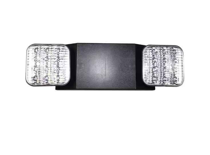 Commercial Electric 11-Watt Equivalent Rectangle Integrated LED Black Emergency Light with Ni-Cad 6.0-Volt Battery