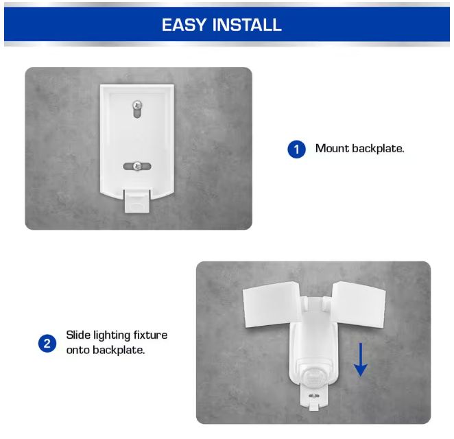 Defiant 180° White Motion Sensor Solar Powered Outdoor 2-Head LED Security Flood Light 1400 Lumens