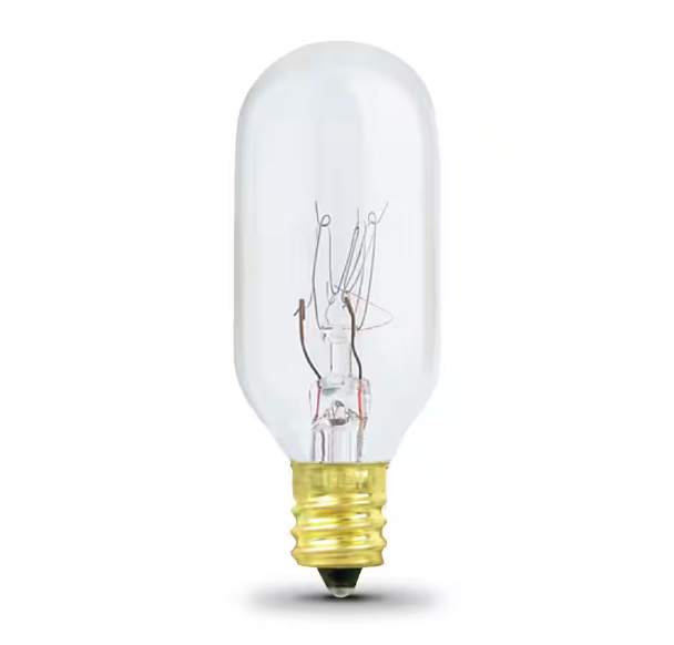 Feit Electric 15-Watt T7N Dimmable Intermediate E17 Base Incandescent Appliance Light Bulb, Soft White 2700K (12-Pack)