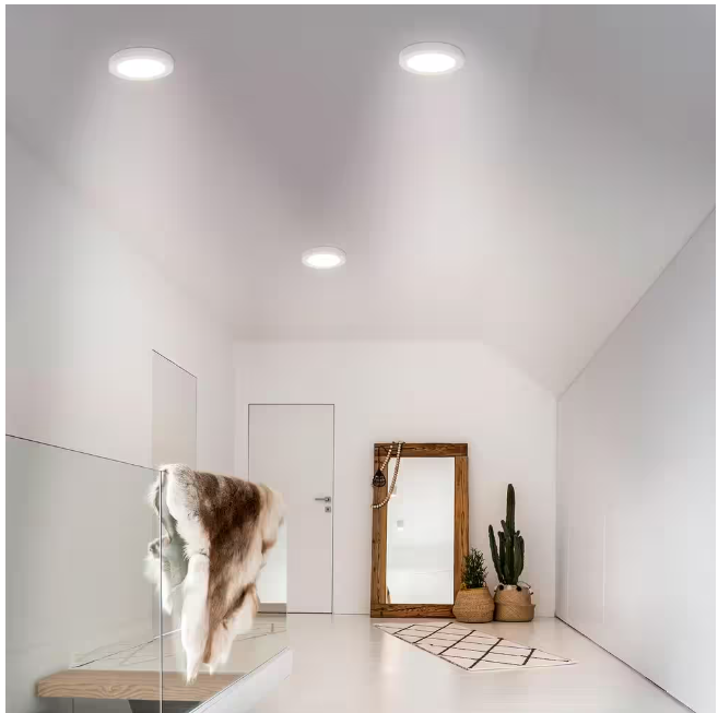 Commercial Electric Flexinstall LED 8 in. White Disklight Recessed Ceiling Light for Home with 5CCT + DuoBright Dimming