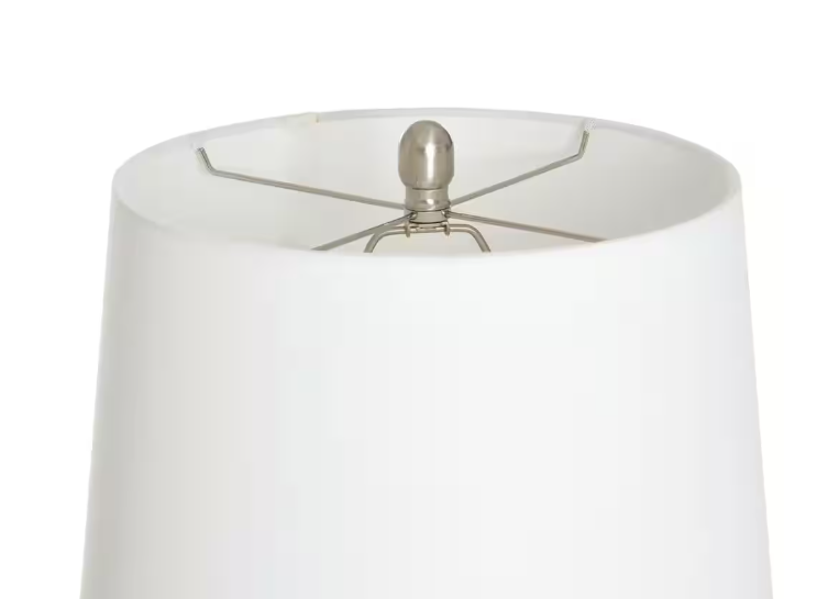 StyleCraft Starlite 29 in. Brass Pineapple Task and Reading Table Lamp for Living Room with White Linen Shade