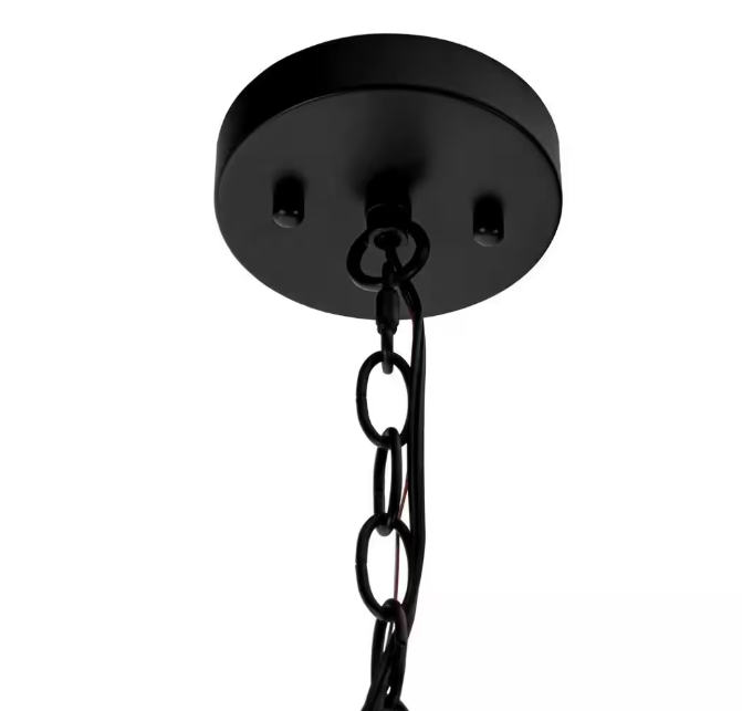 EDISLIVE Chloe 3-Light 11.8 in. Water Glass Black Chandelier for Dinning Room