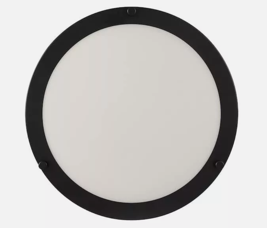 Hampton Bay Flaxmere 12 in. Dimmable Integrated LED Flush Mount Ceiling Light
