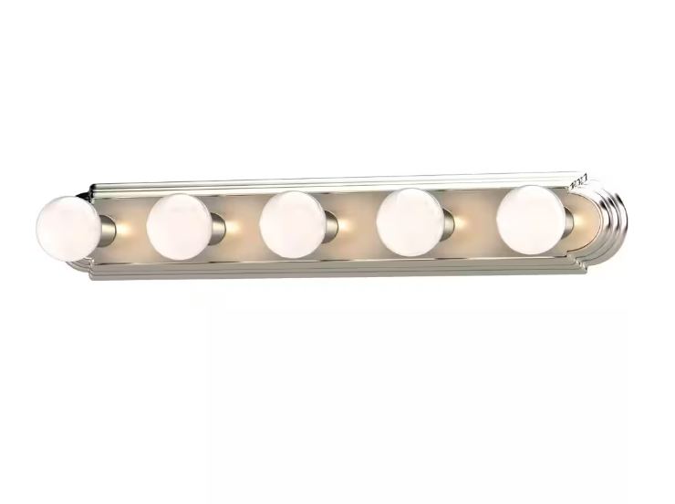Volume Lighting 5-Light Brushed Nickel Bath or Vanity Light