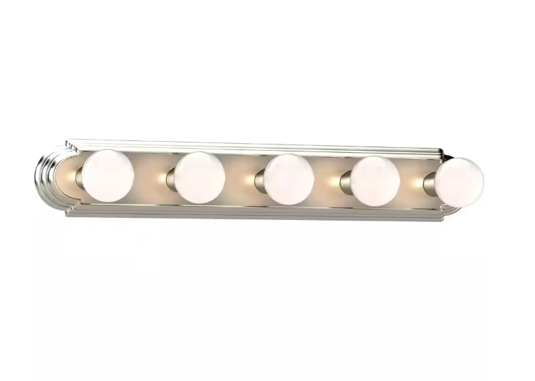Volume Lighting 5-Light Brushed Nickel Bath or Vanity Light