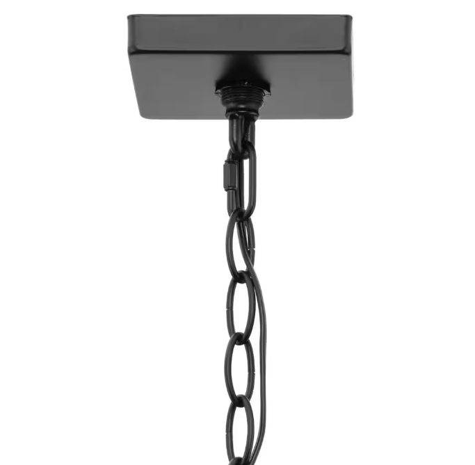 Progress Lighting Hillcrest 4-Light 13 in. Matte Black Modern Farmhouse Foyer Light for Halls
