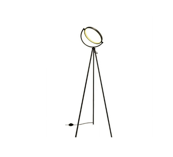 HomeRoots 60 in. Black LED Tripod Color Changing Ring Light Floor Lamp