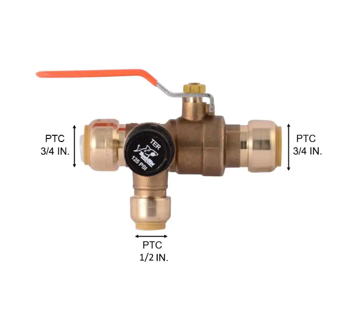 SharkBite 3/4 in. Brass Thermal Expansion Relief Valve