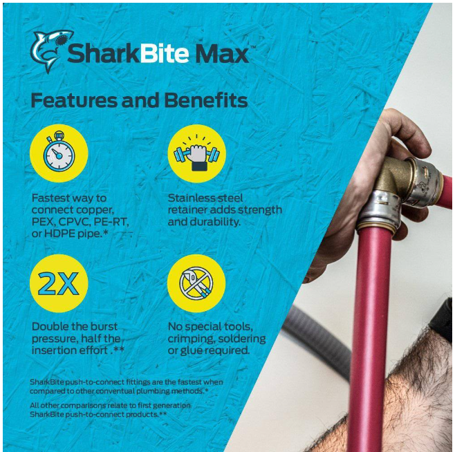 10-Pack SharkBite 3/4 in. Push-to-Connect x 3/4 in. FIP x 24 in. Corrugated Steel Water Heater Connector