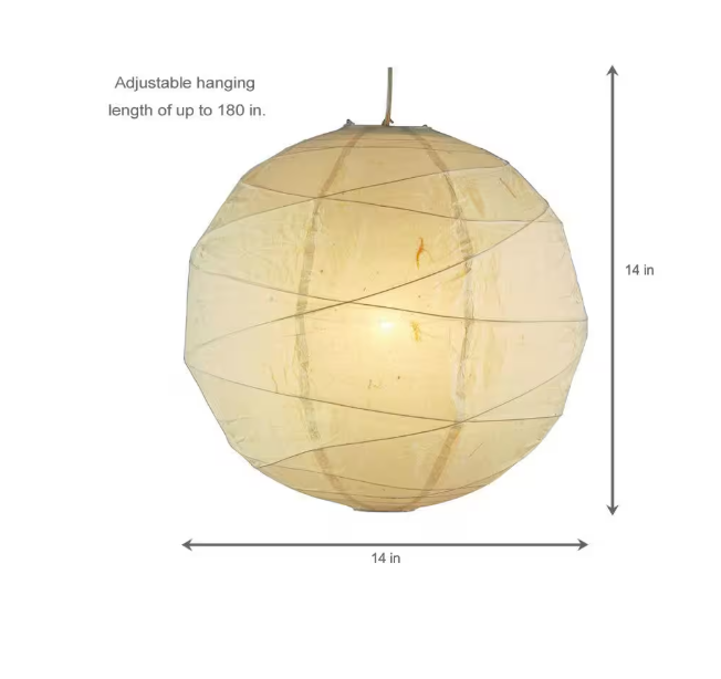Adesso Orb 1-Light White Hanging Pendant