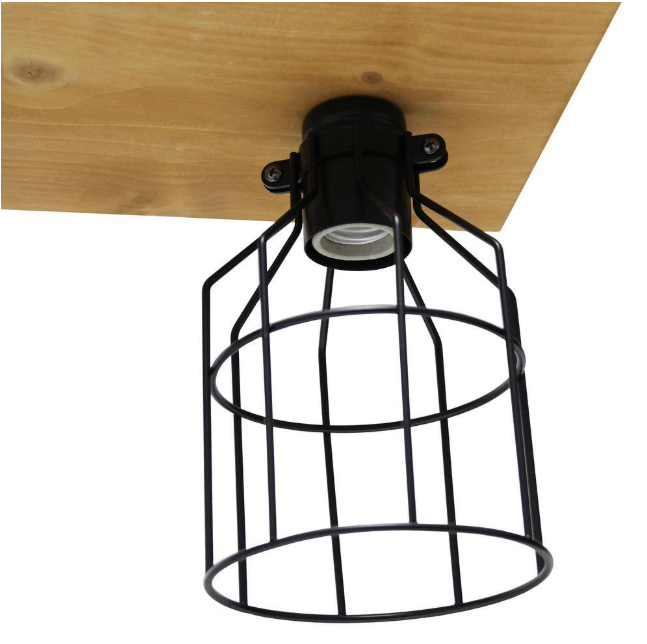 Lalia Home 4-Light Light Wood Farmhouse Beam Pendant
