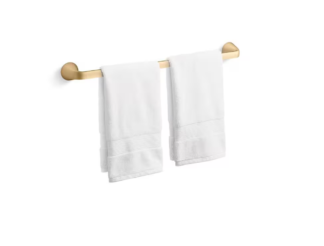 KOHLER Cursiva 24 in. Towel Bar in Vibrant Brushed Moderne Brass
