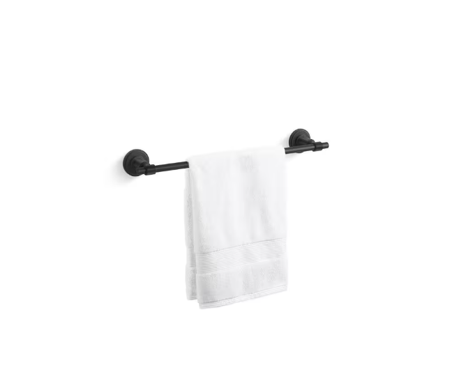 KOHLER Torrington 18 in. Wall Mounted Single Towel Bar in Matte Black