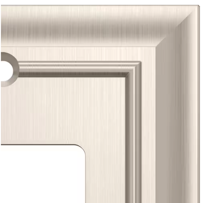 Liberty (3-Pack) Derby 1-Gang Satin Nickel Decorator/Rocker Outlet Metal Wall Plate