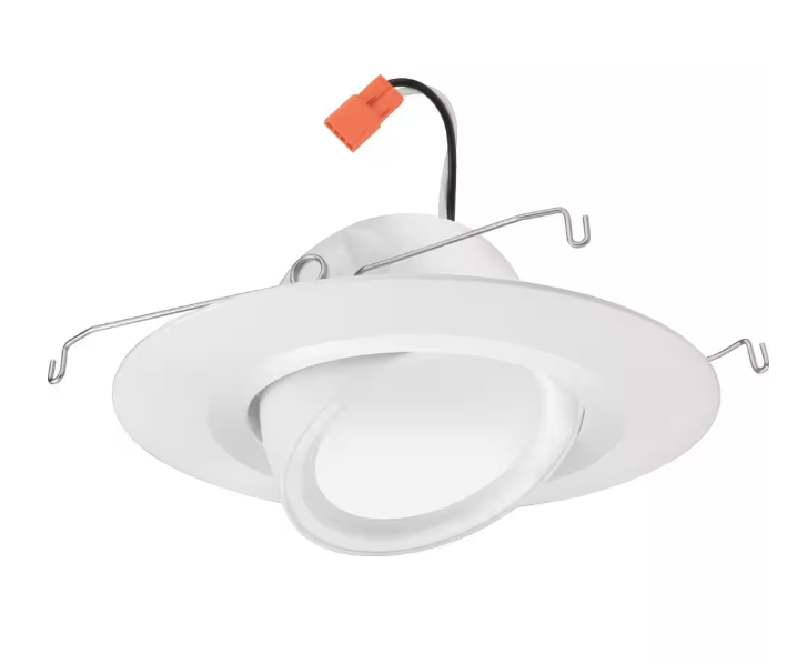 Juno Retro Basics Adjustable 5/6 in. Selectable CCT Integrated LED Retrofit White Housing Required Recessed Light Trim