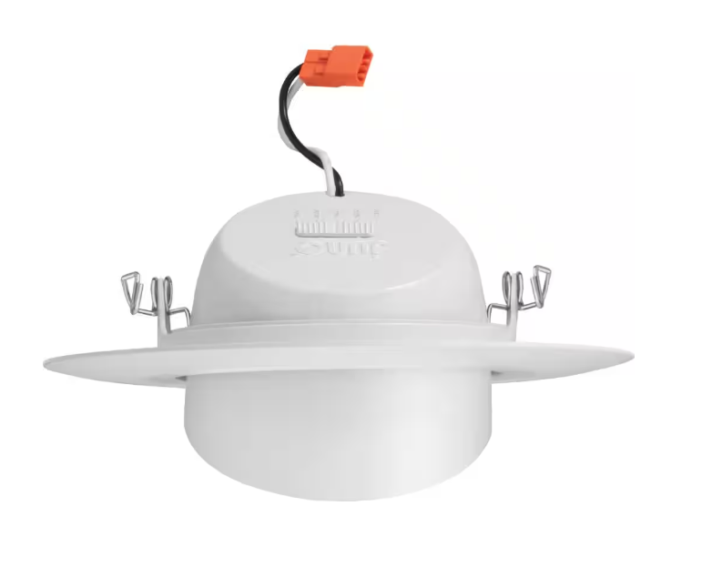 Juno Retro Basics Adjustable 5/6 in. Selectable CCT Integrated LED Retrofit White Housing Required Recessed Light Trim