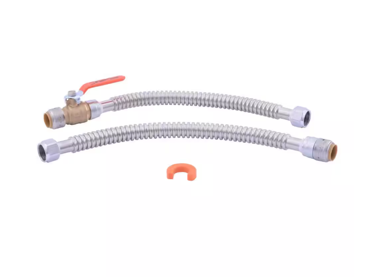 SharkBite Max 3/4 in. Push-to-Connect x 3/4 in. FIP Corrugated Stainless Steel Water Heater Connection Kit