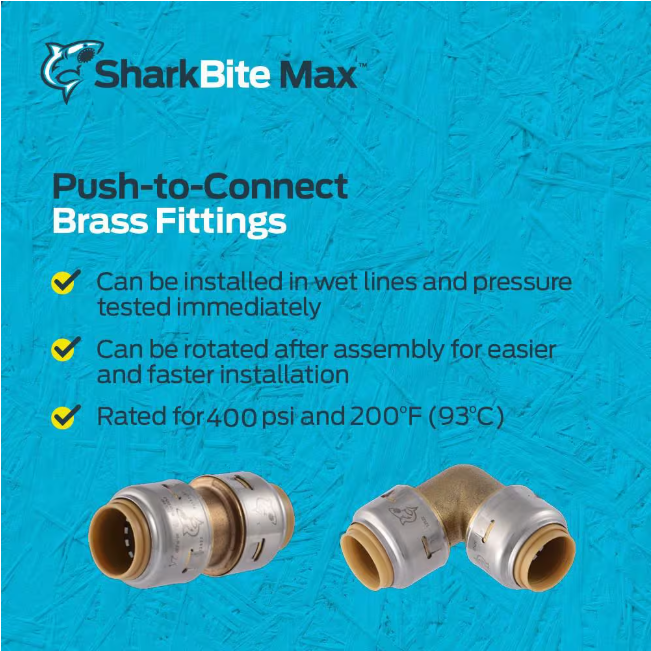 SharkBite Max 3/4 in. Push-to-Connect x 3/4 in. FIP Corrugated Stainless Steel Water Heater Connection Kit